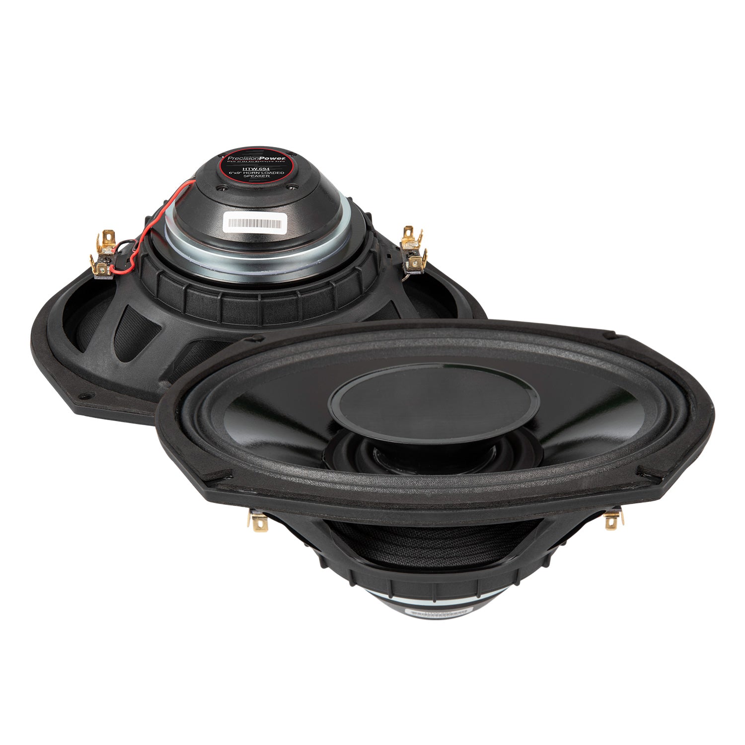 HTW.694 | 6”x9" 4-Ohm Weather-Resistant Horn-Loaded 2-Way Motorcycle Speakers